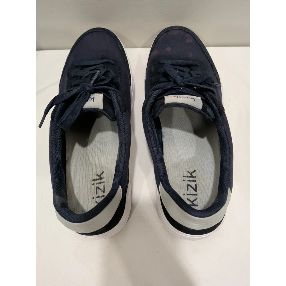 Kizik Prague Men Sz  11 W  Canvas Suede Sneakers Hands Free Comfort